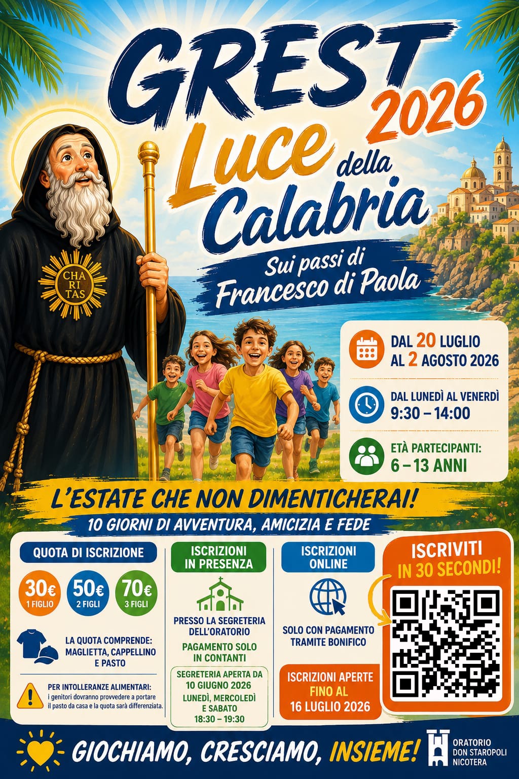 Manifesto GREST 2026 – Luce della Calabria